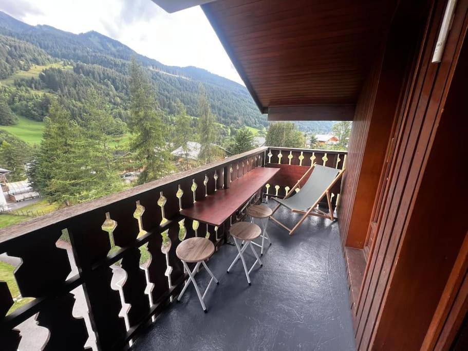 Joli appartement type chalet : balcon et belle vue Abondance Extérieur photo