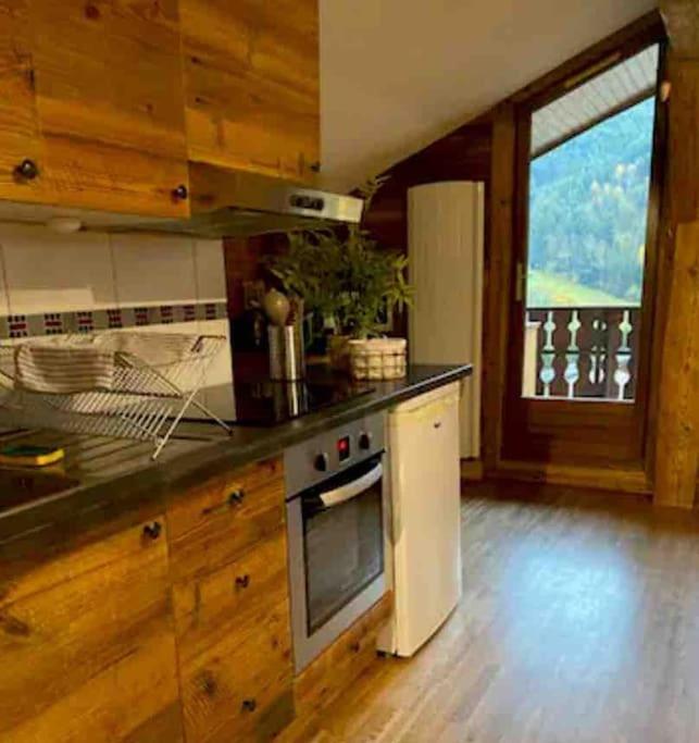 Joli appartement type chalet : balcon et belle vue Abondance Extérieur photo